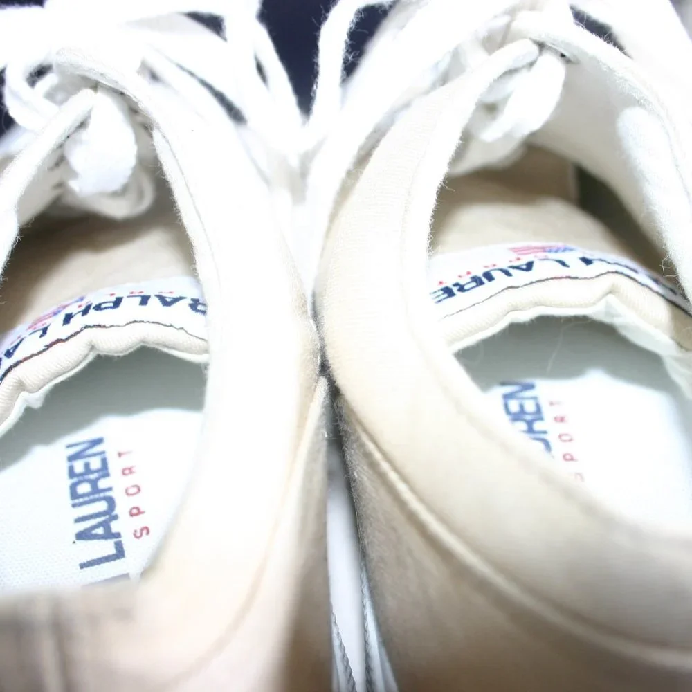 RALPH LAUREN POLO SPORT Sneaker 8B Color OATS/Tan Excellent Worn Inside Twice - Picture 6 of 10